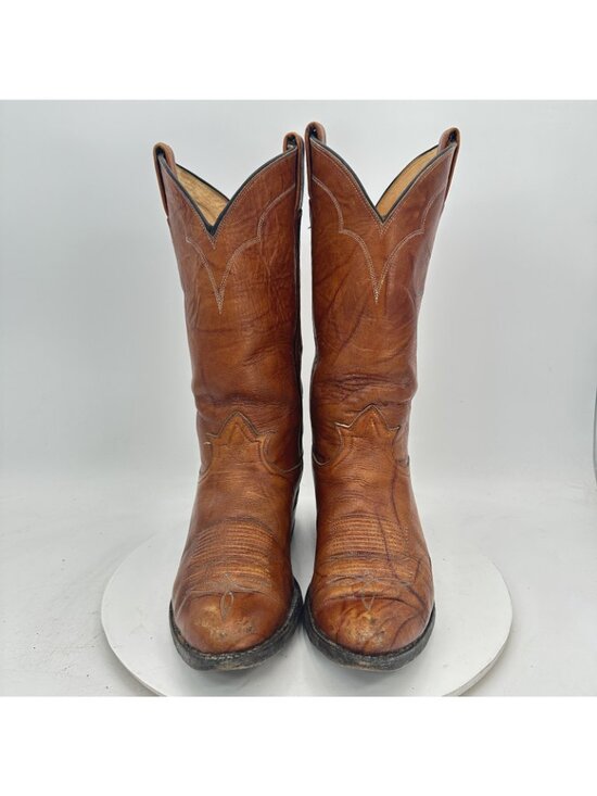 Tony Lama Men Size 9D 5084 Brown Leather Western Cowboy Embroidered Round Toe main image 12
